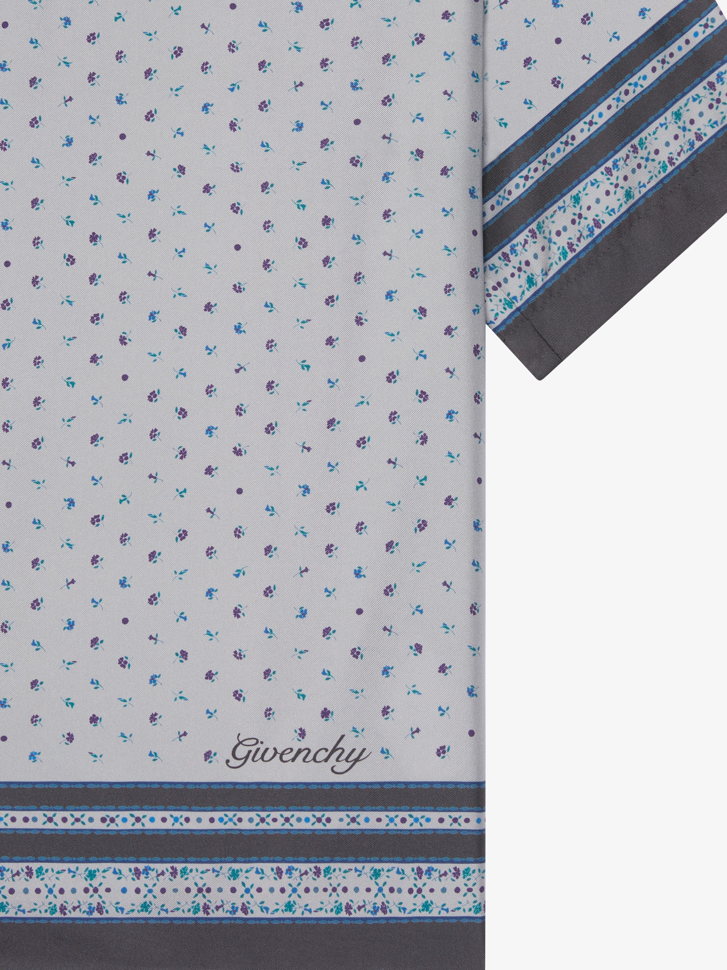 T-SHIRT IN SILK WITH FLORAL PRINT - 5