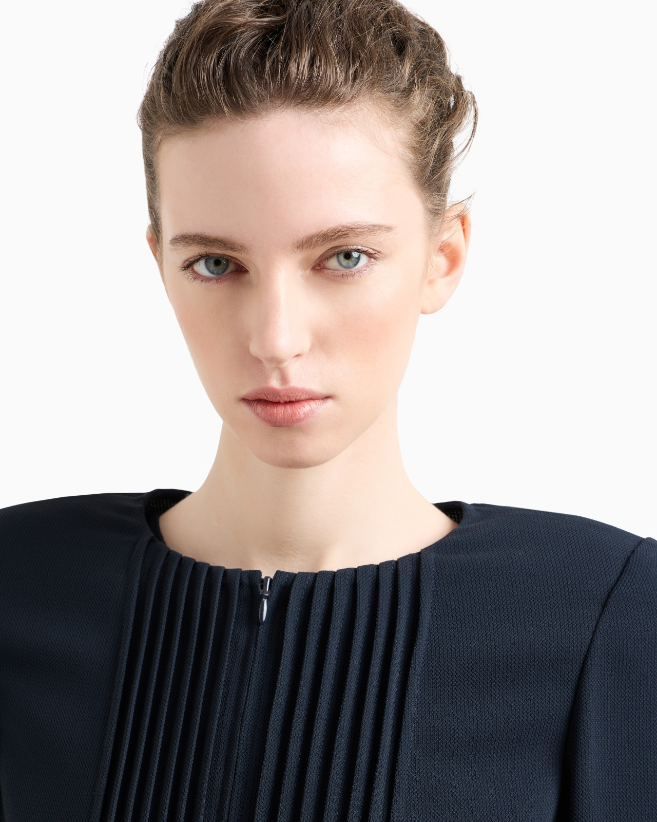 JACKET IN PLEATED FLUID ARMURE FABRIC - 5