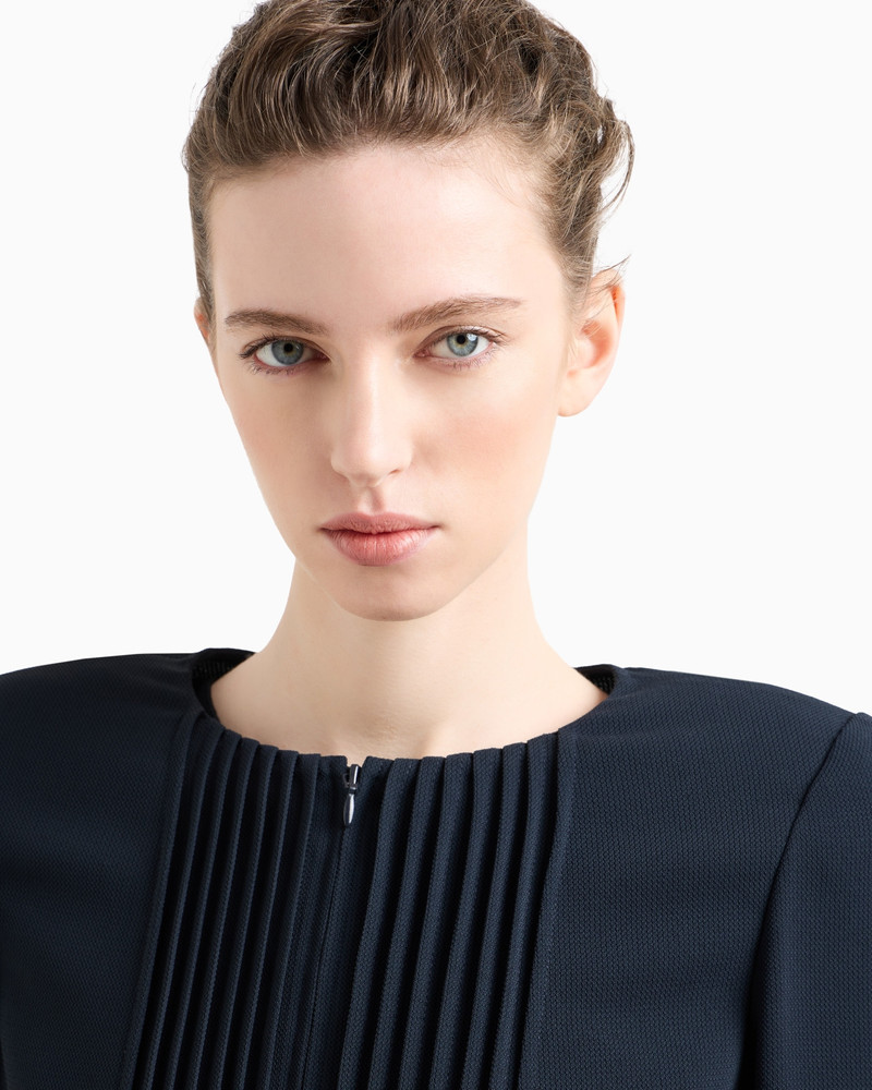 JACKET IN PLEATED FLUID ARMURE FABRIC 5