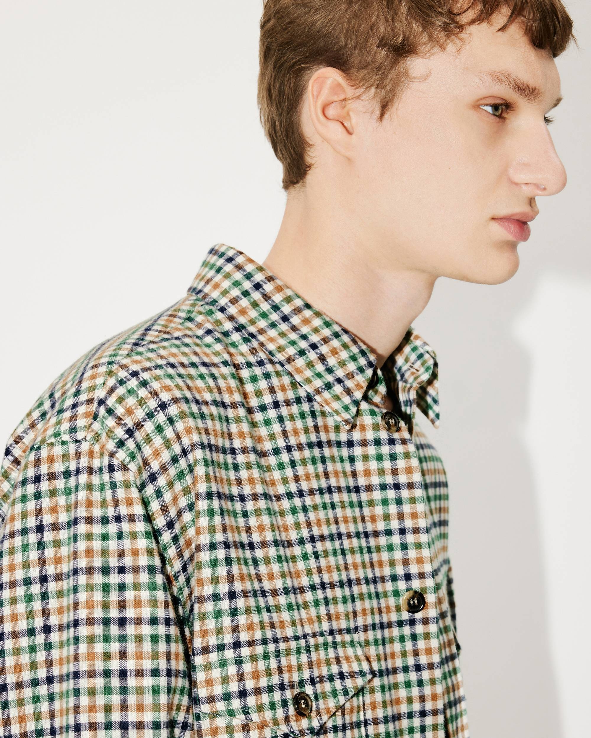 'KENZO Travel' checked shirt - 7