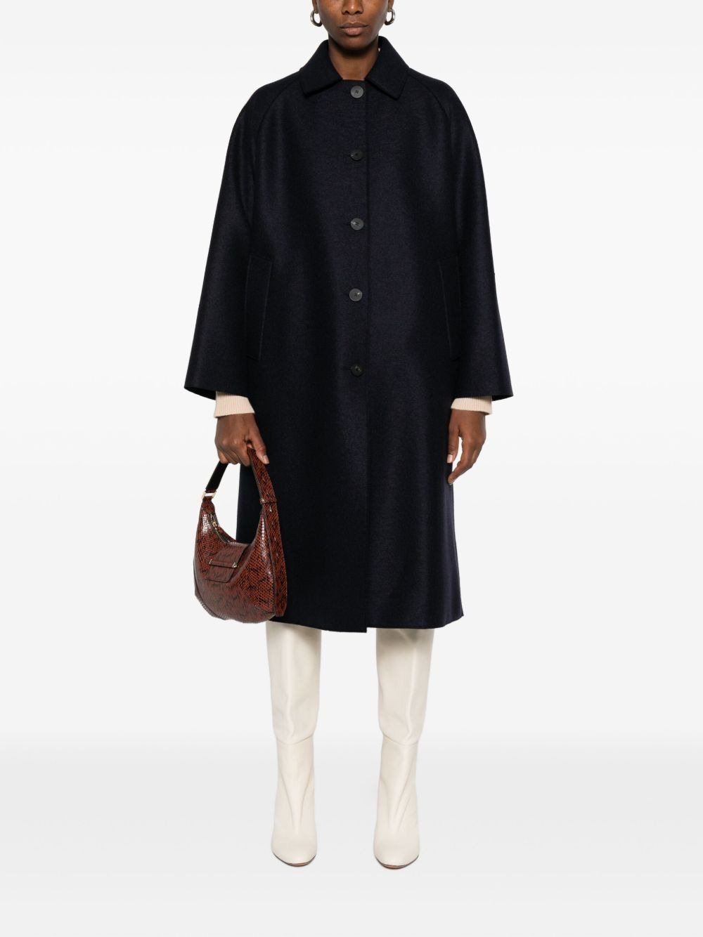 Harris Wharf London Women Wool Single-Breasted Coat - 5