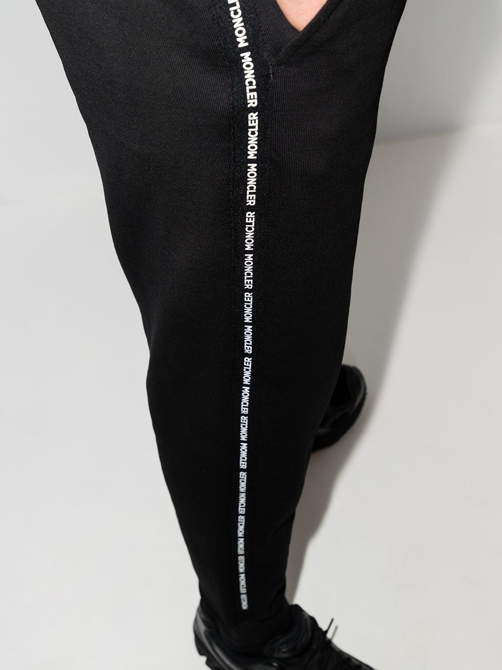 side logo tape track trousers - 4