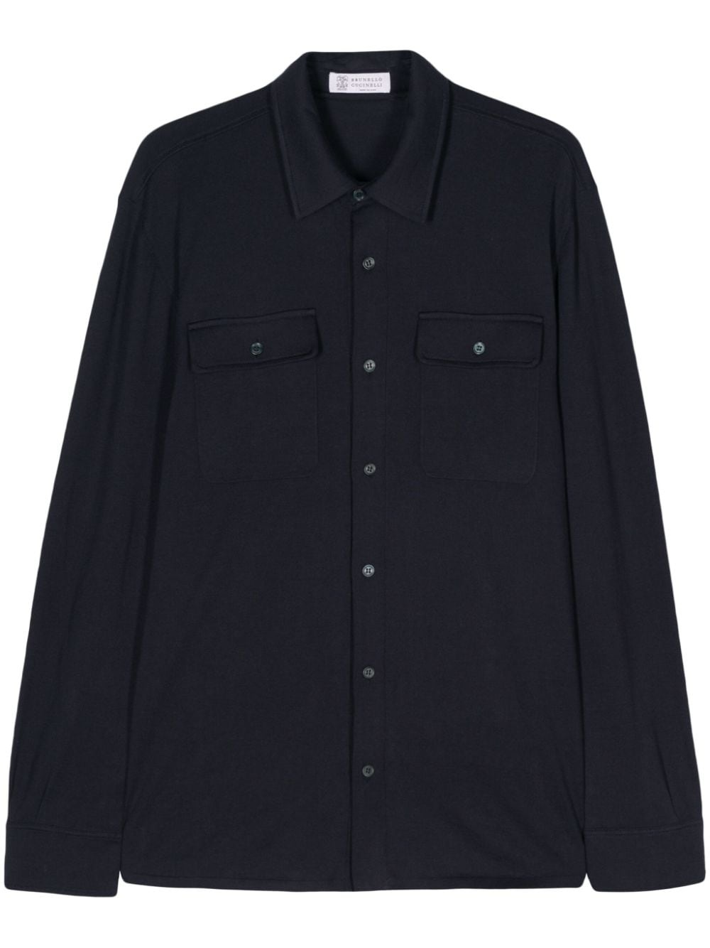 classic-collar cotton shirt - 1