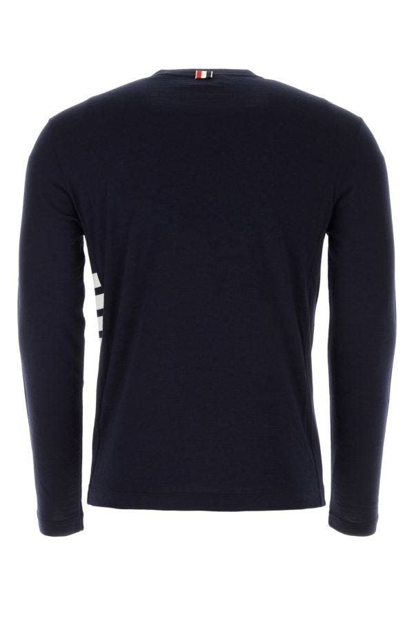 Midnight blue stretch wool t-shirt - 2