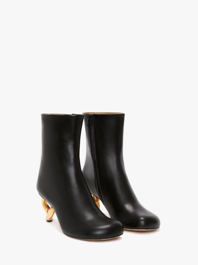 JW Anderson CHAIN HEEL LEATHER ANKLE BOOTS outlook