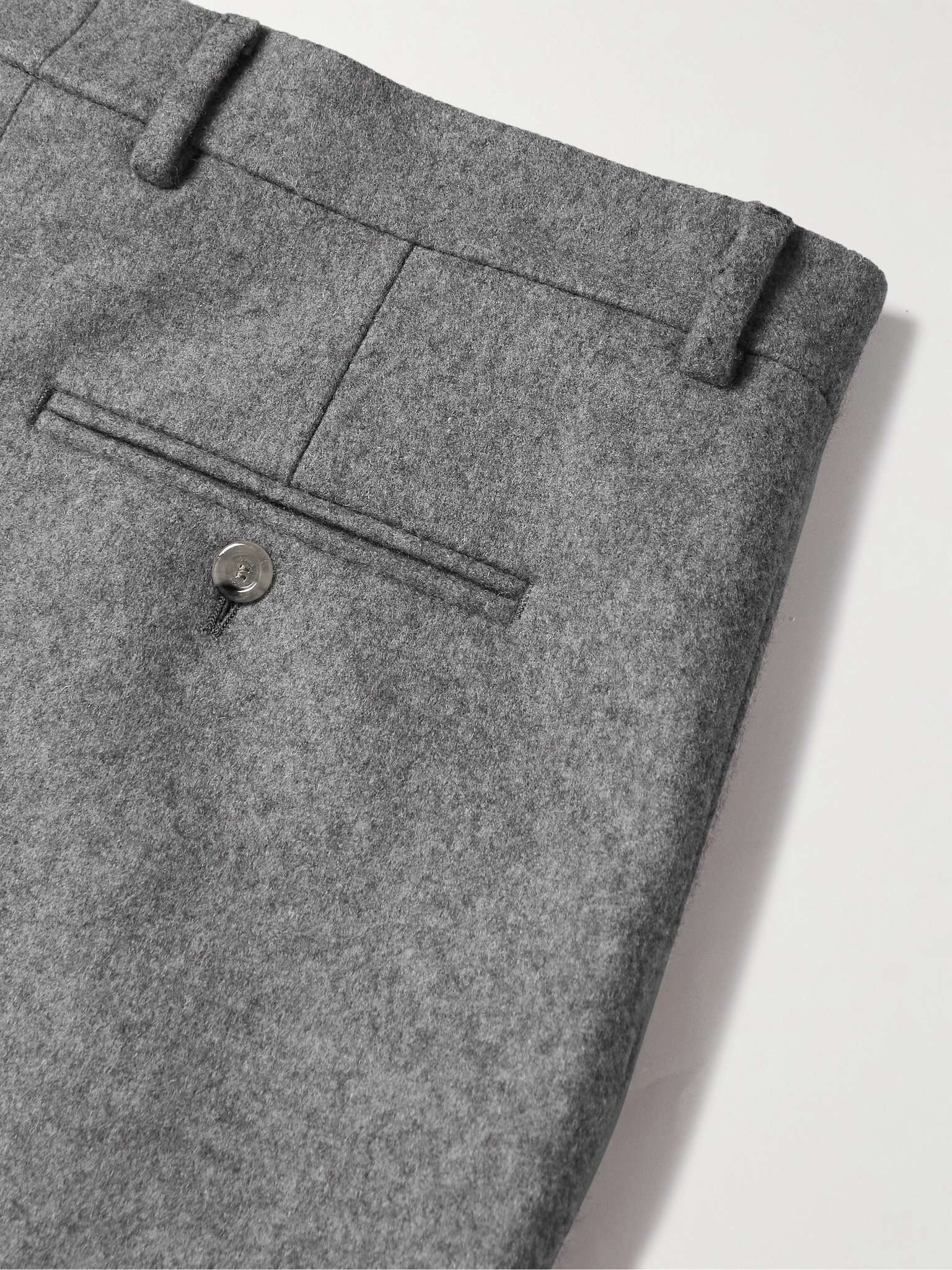 Straight-Leg Wool-Blend Felt Suit Shorts - 5