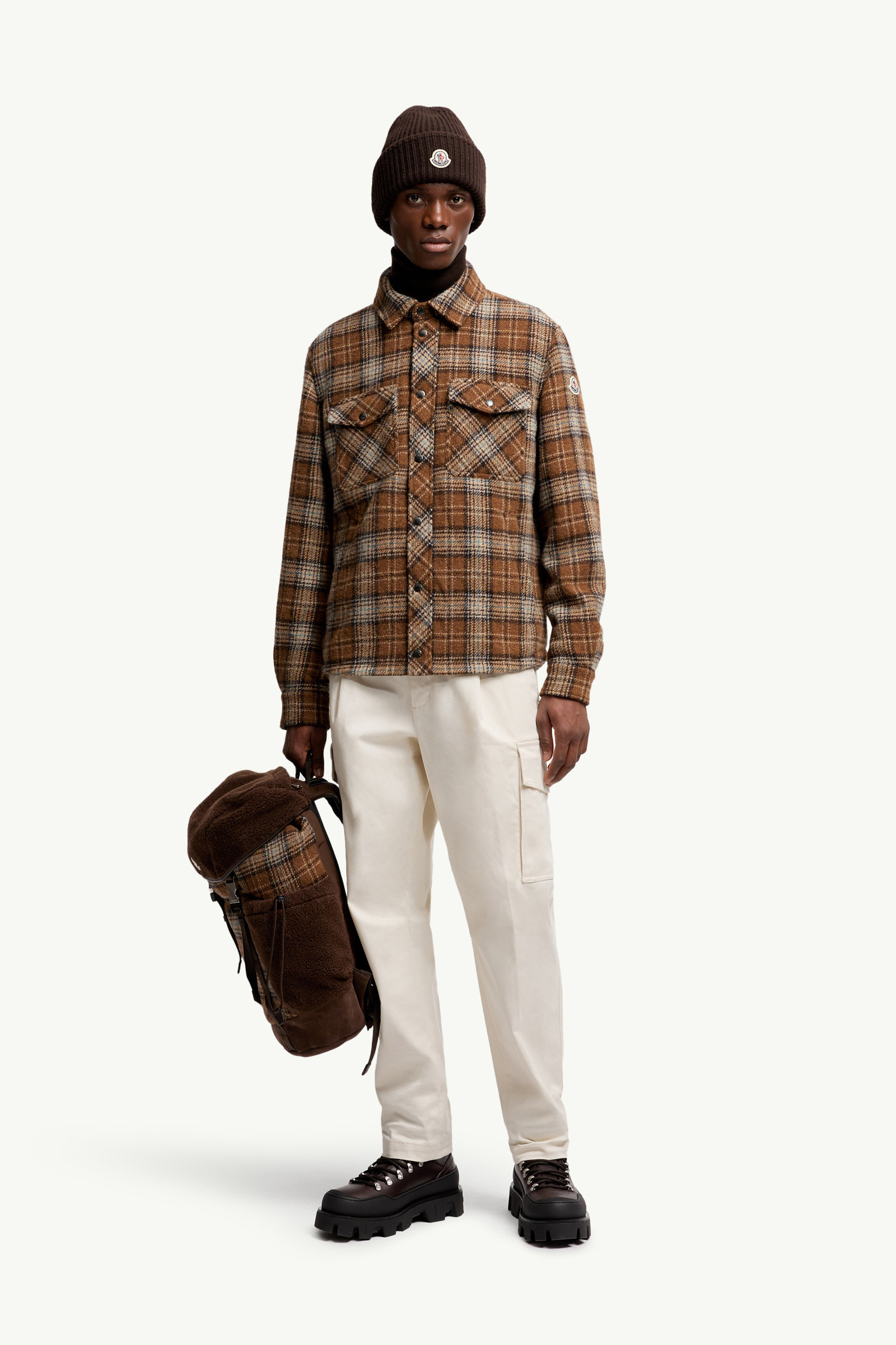 Checked Wool Shirt Jacket - 2