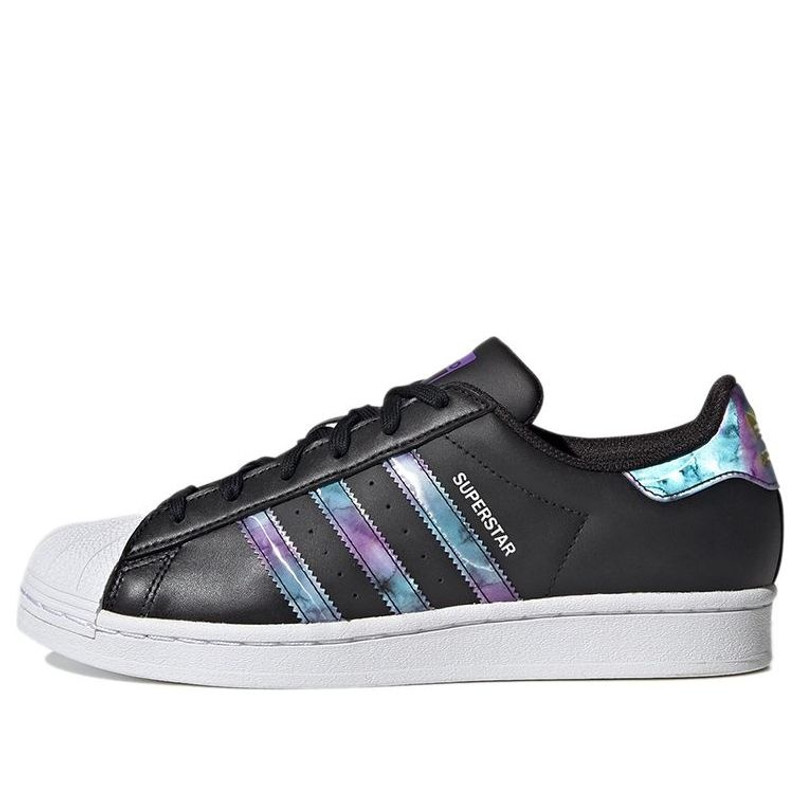 (WMNS) adidas originals Superstar 'Black White Purple' GZ5216 1