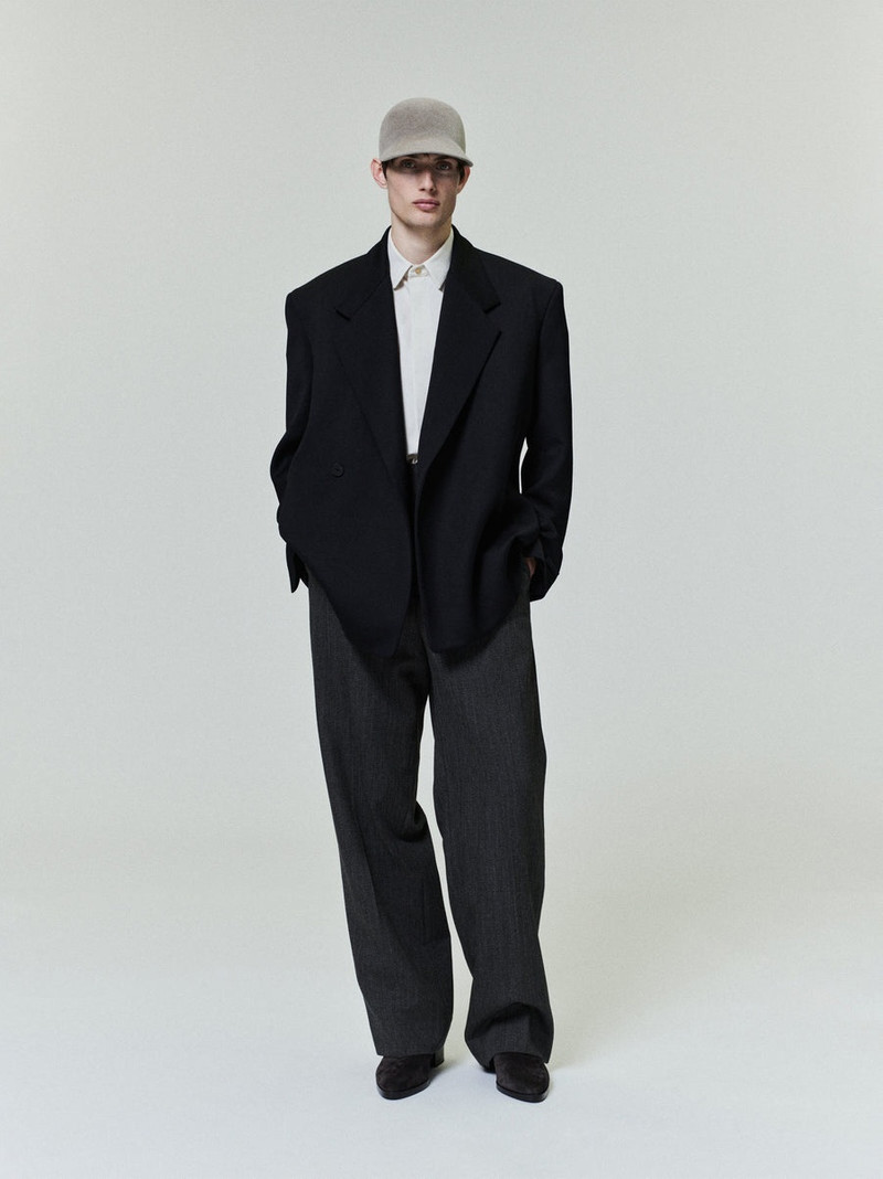 Satin Wool Double Breasted Blazer 3