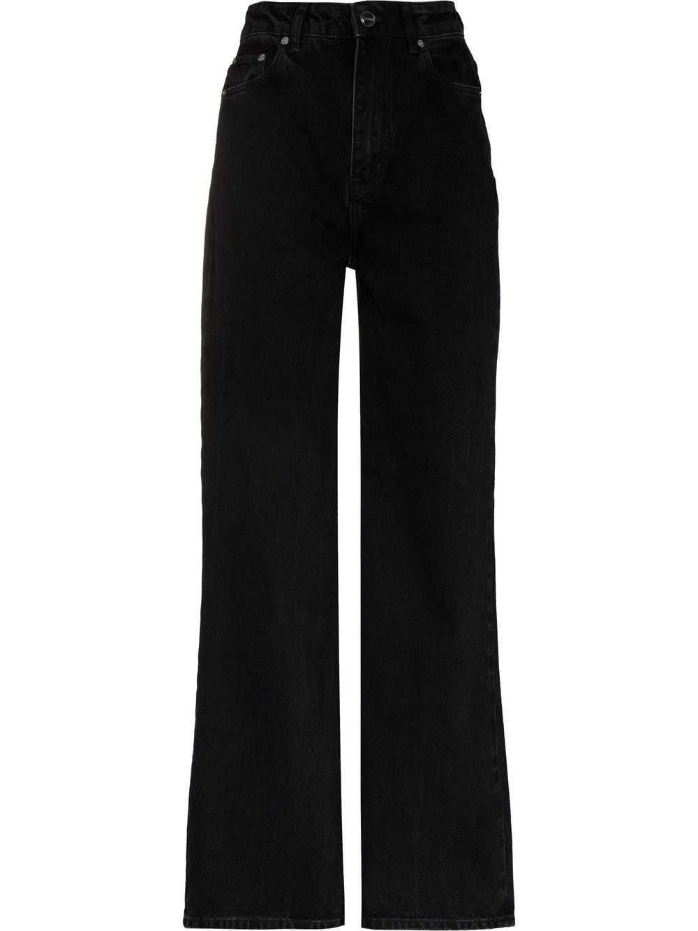 Washed Black Izey Drawstring Jeans