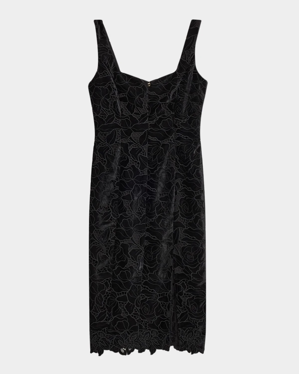 Glinda Velvet Lace Sheath Dress - 1