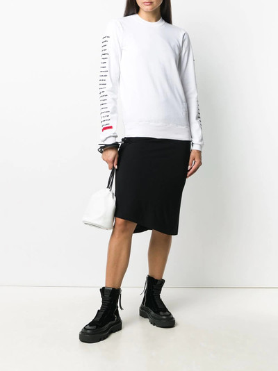 Rick Owens DRKSHDW logo print long-sleeved jumper outlook