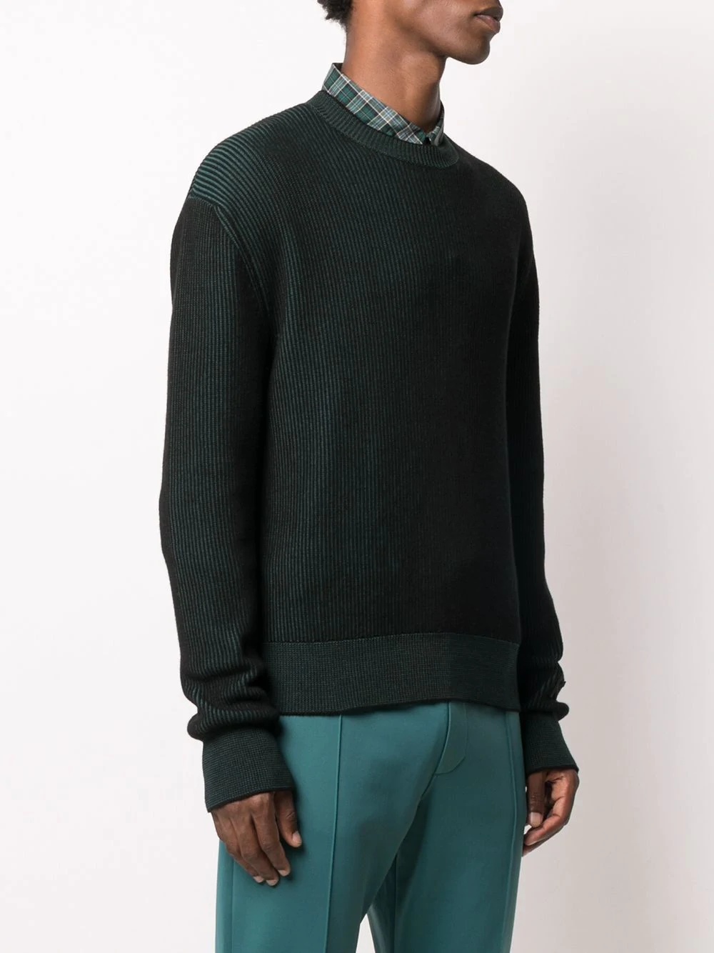 ribbed crew neck jumper - 3