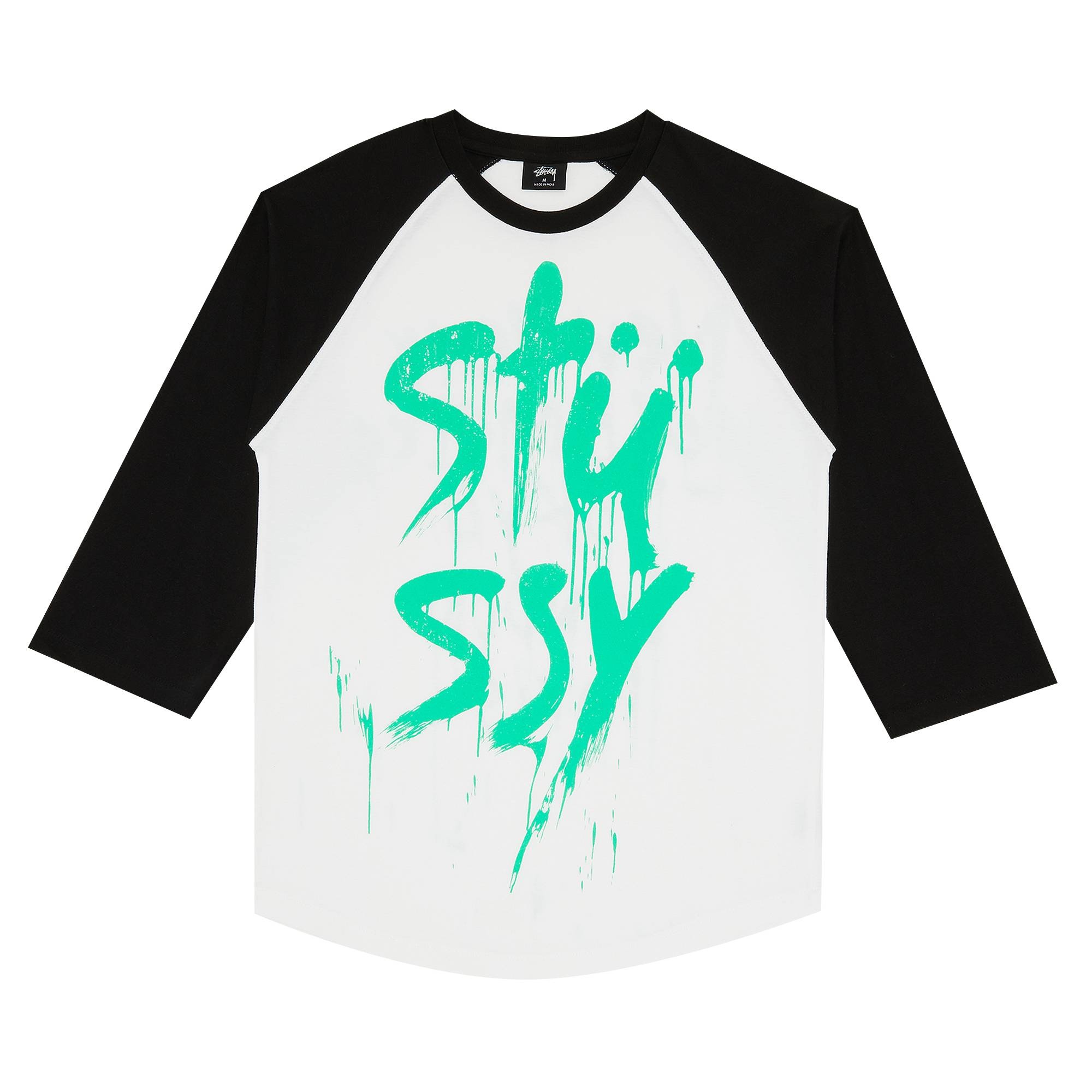 Stüssy Stussy World Tour Brushed Raglan 'White/Black' | REVERSIBLE