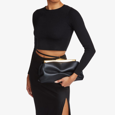 JIMMY CHOO Diamond Frame Clutch
Black Soft Calf Leather Clutch Bag with Chain Strap outlook