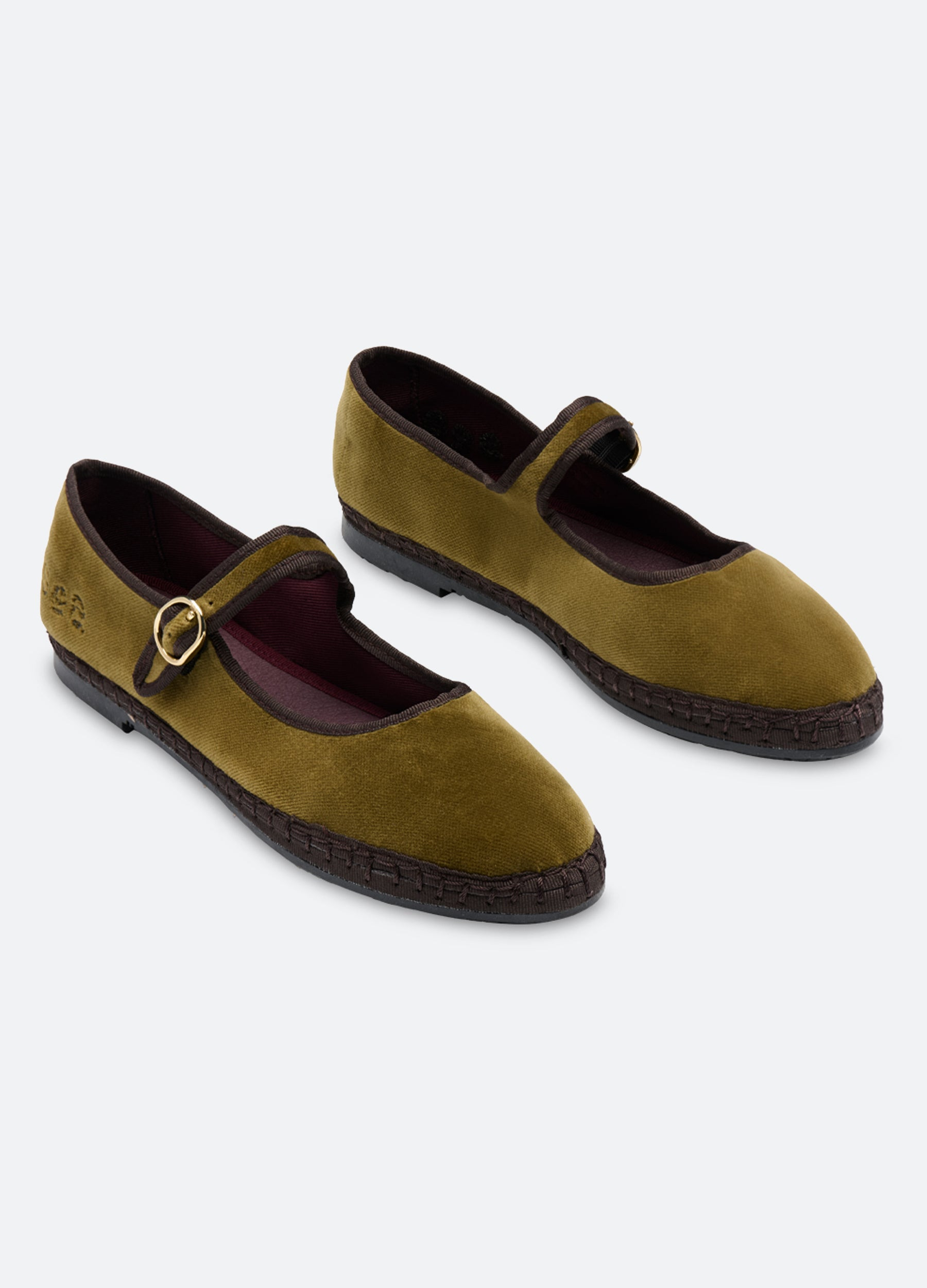 Velvet Mary Jane Flats - 3