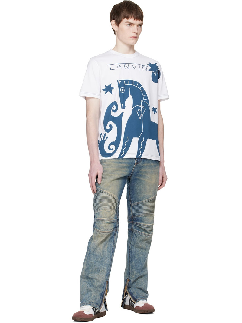 Lanvin White Lunar Year Print T-shirt outlook