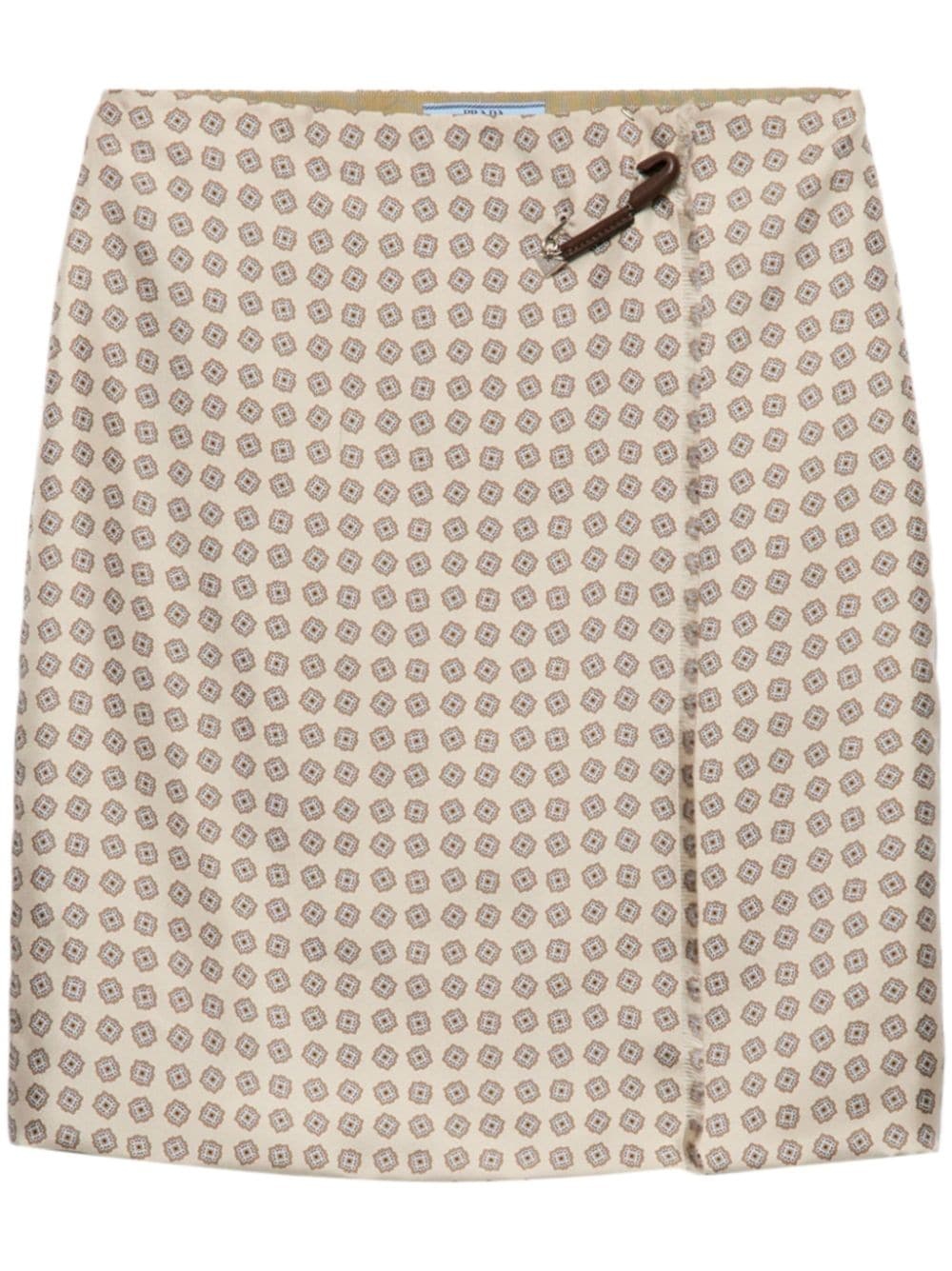 Prada printed twill skirt | farfetch | REVERSIBLE