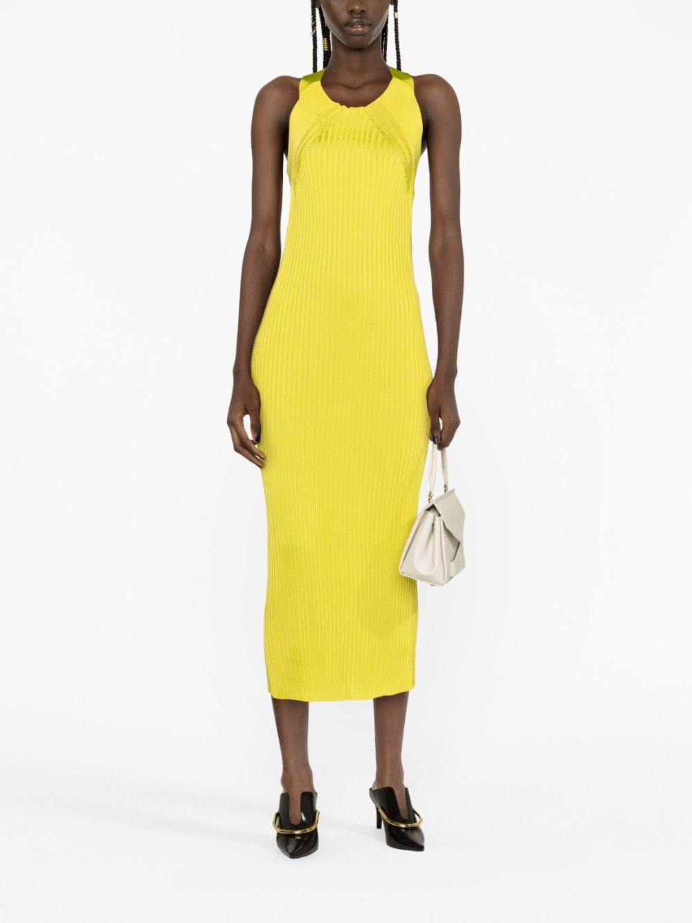 sleeveless ribbed maxi dress - 2