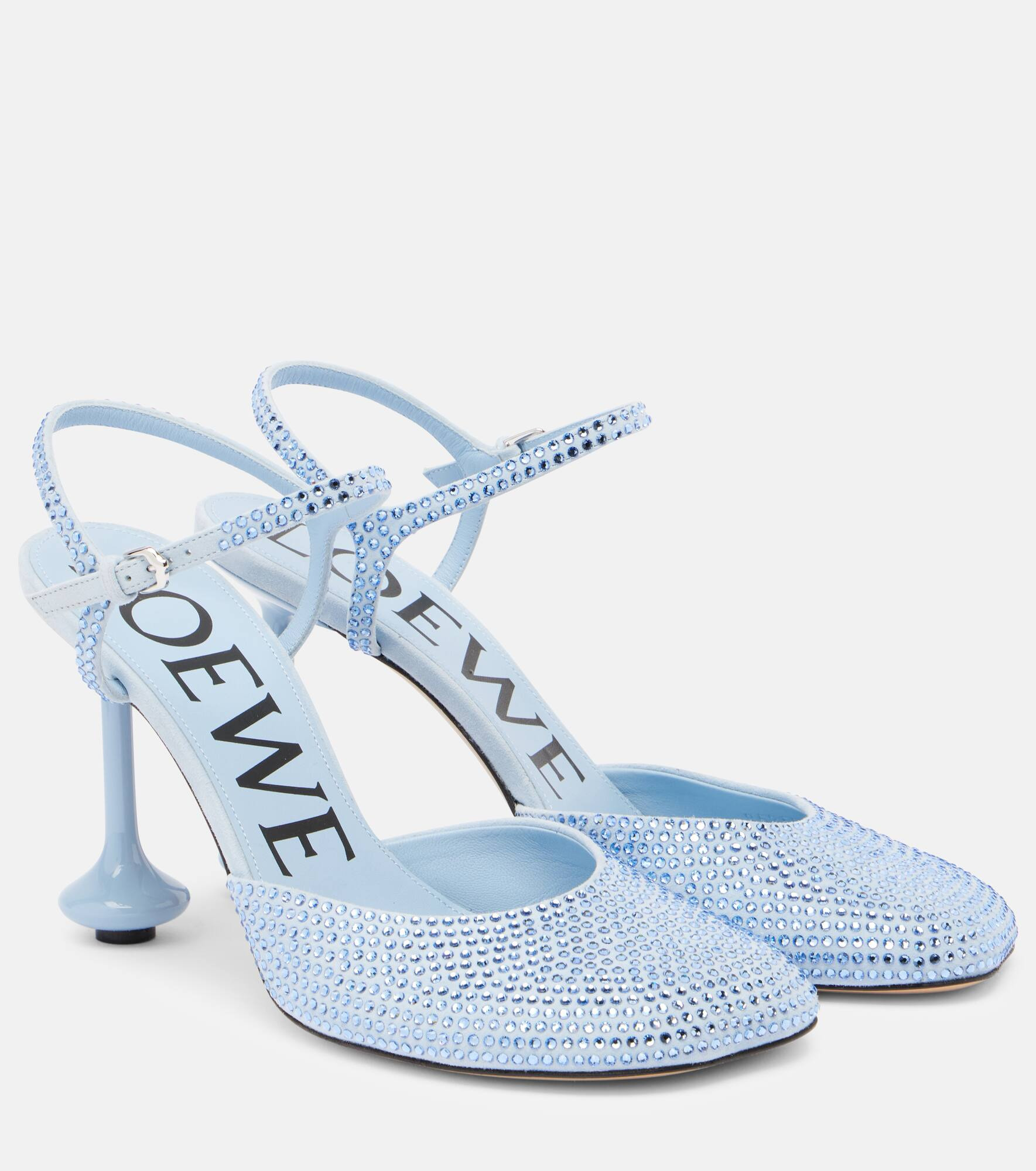 Toy 90 crystal-embellished leather pumps - 1