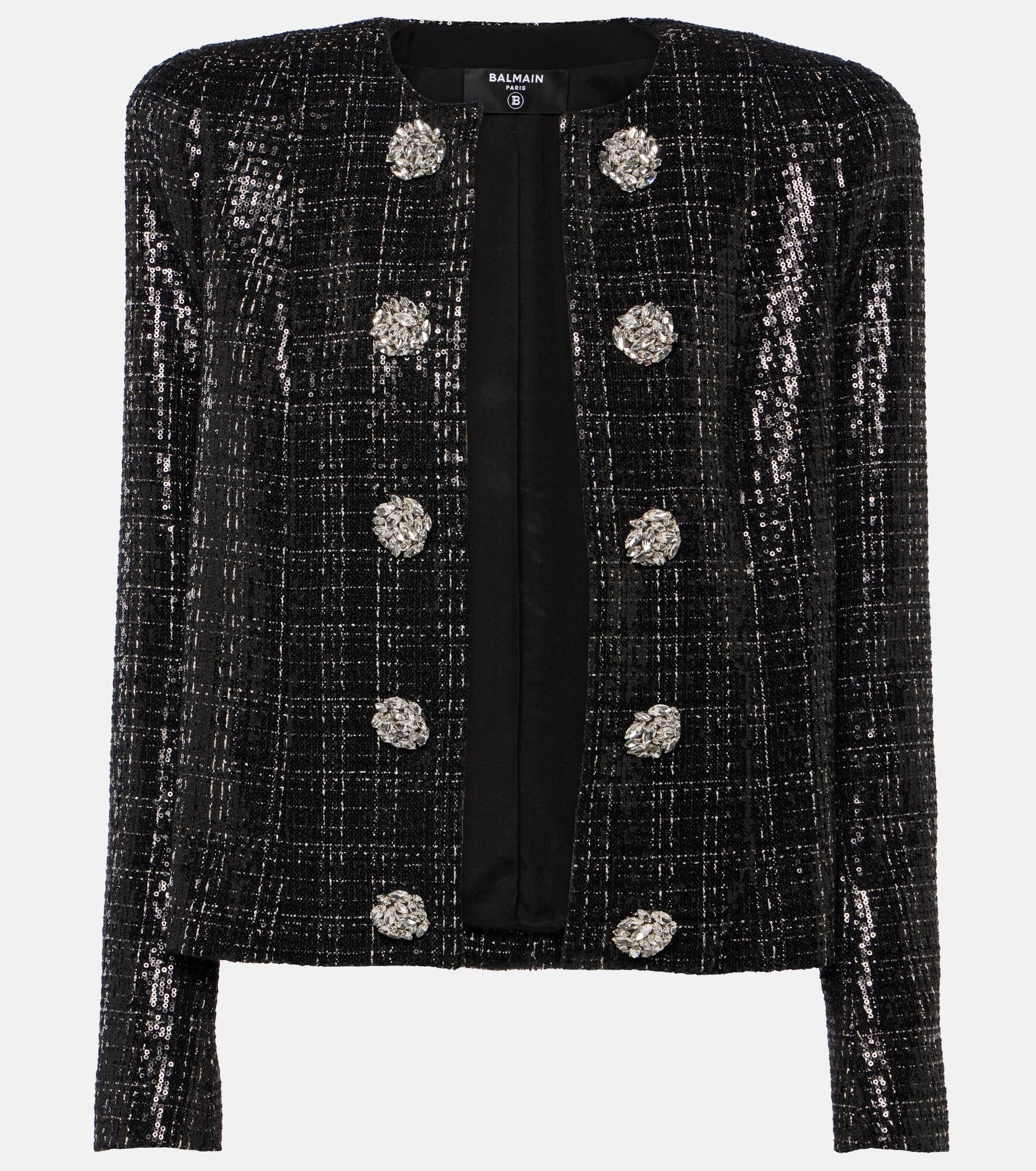 Sequined tweed jacket - 1