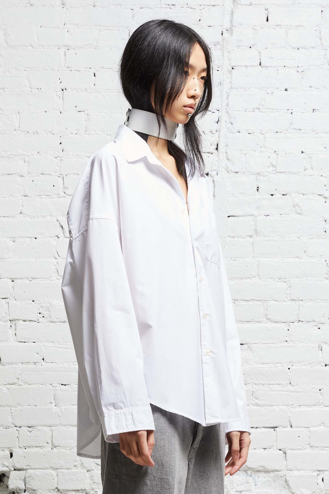 LONG SLEEVE BUTTON-UP - WHITE - 3