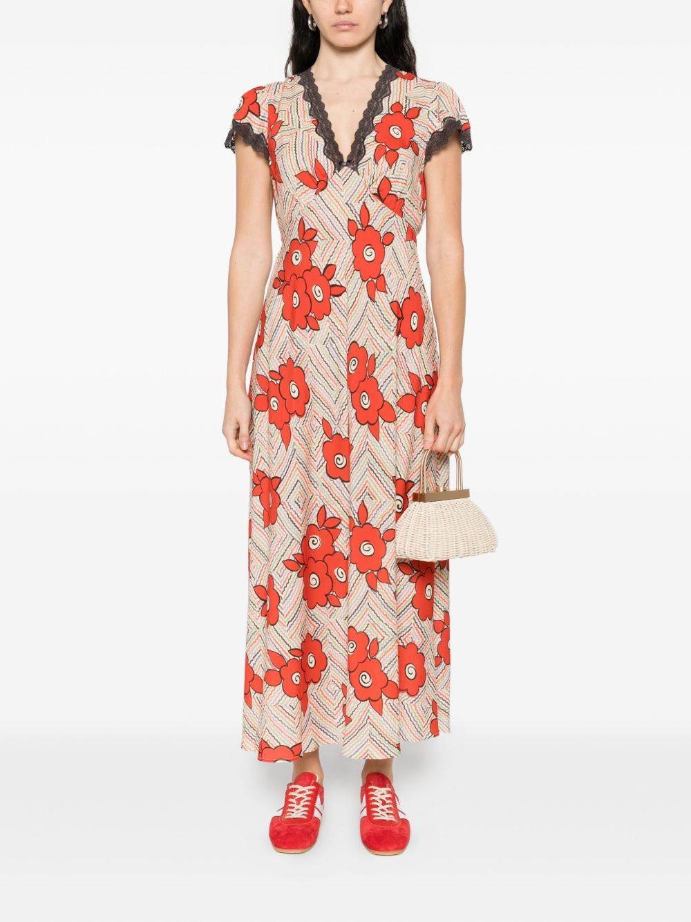 Sandrine lace-trimmed dress - 2