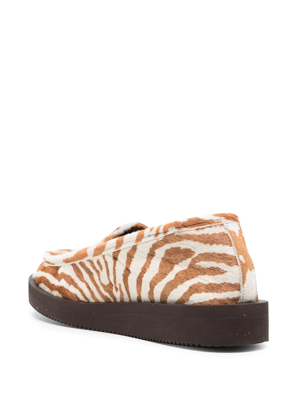 animal-print panelled loafers - 3