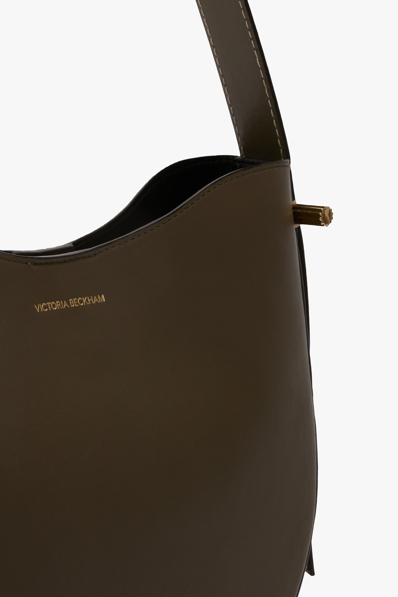 Medium Dia Hobo Bag In Dark Khaki Smooth Leather - 4