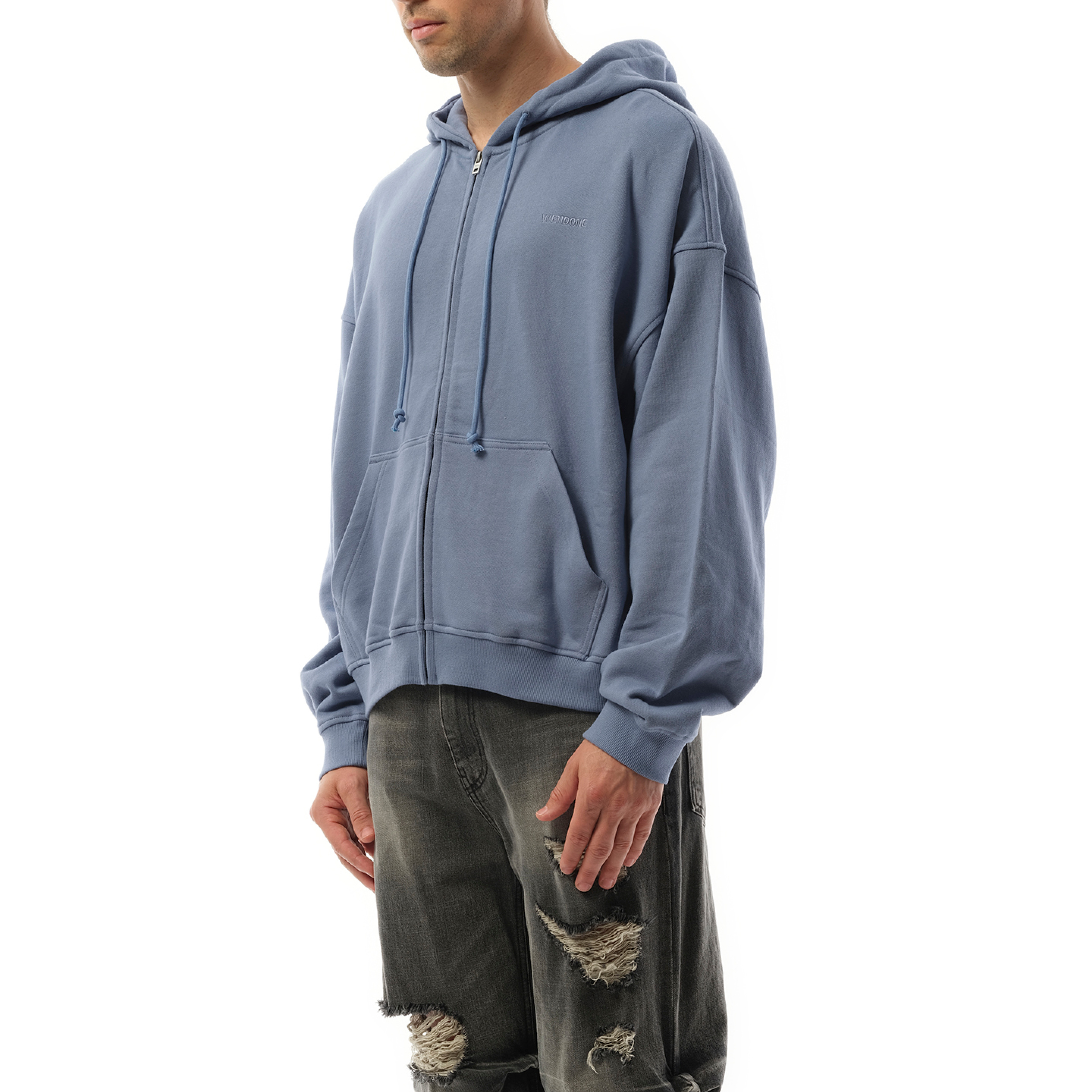 Twin All Around Hoodie Zip-Up in Sky - 5
