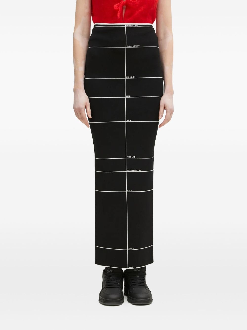 stripe-detail maxi skirt - 2