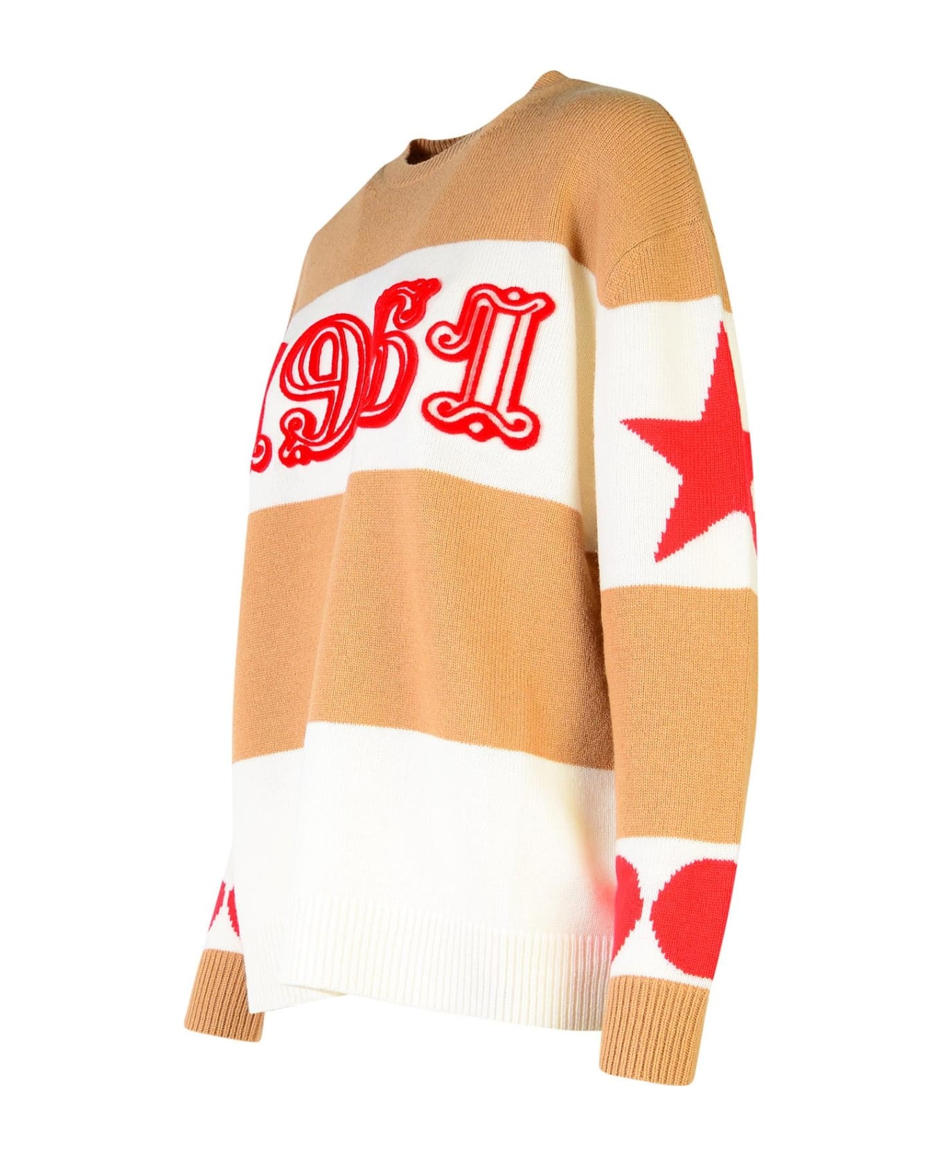 'dirce' Light Brown Wool Blend Sweater - 2
