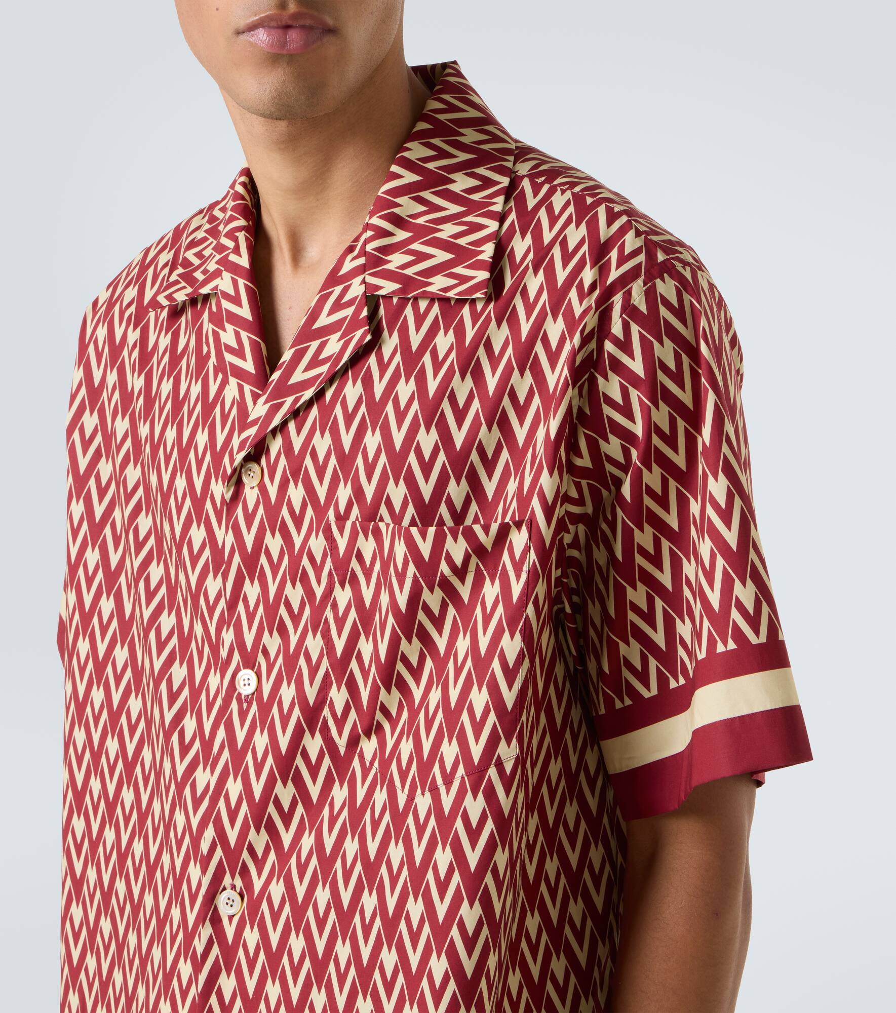 Toute La V cotton poplin bowling shirt - 6