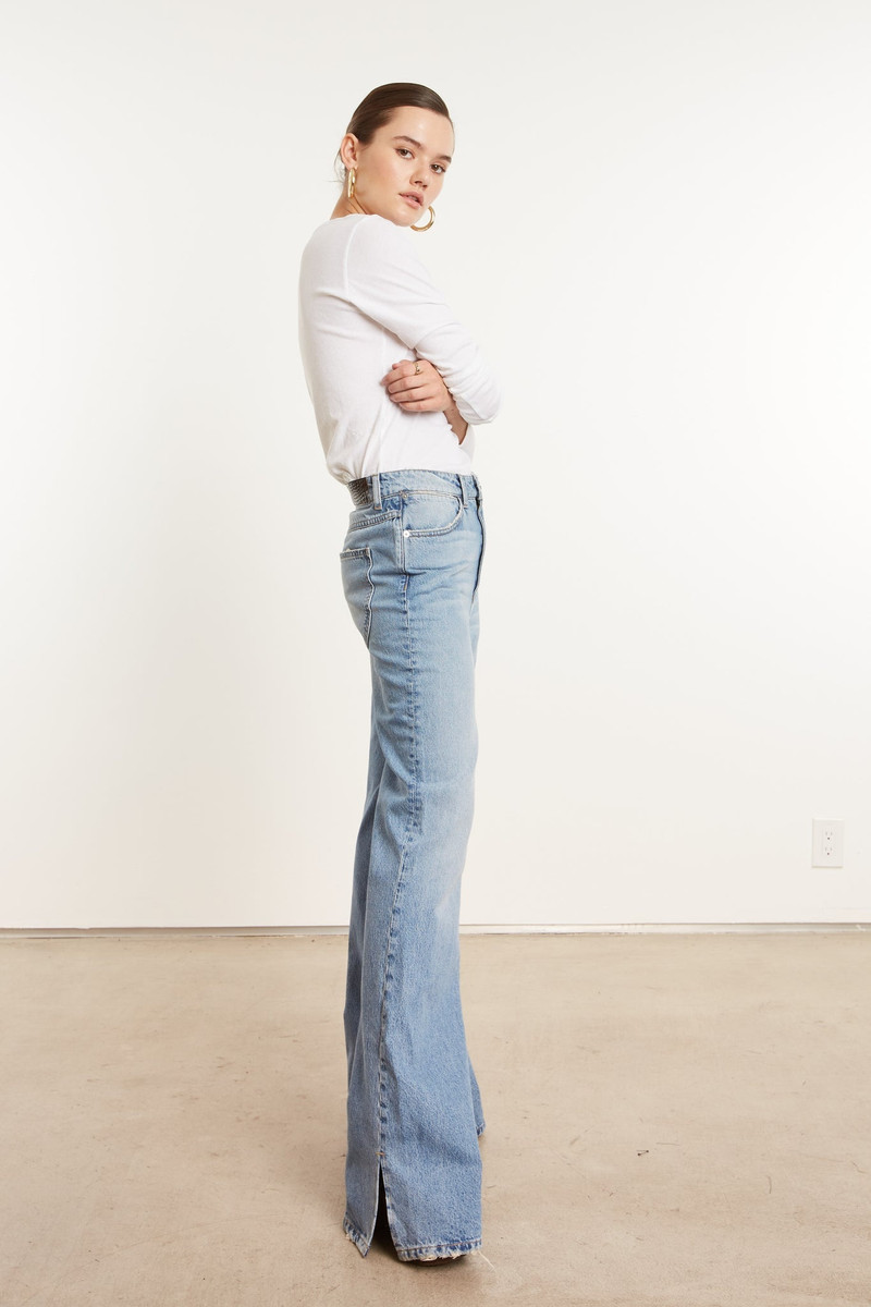 VICTORIA LOOSE STRAIGHT DENIM WITH SLIT 6