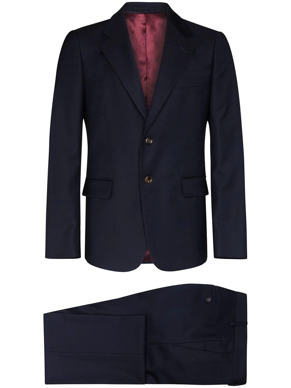 two-piece wool-blend suit - 1