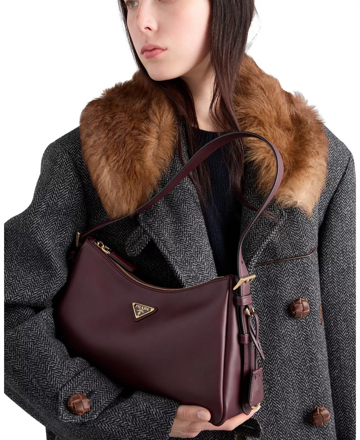 Aimee Medium Leather Shoulder Bag - 8