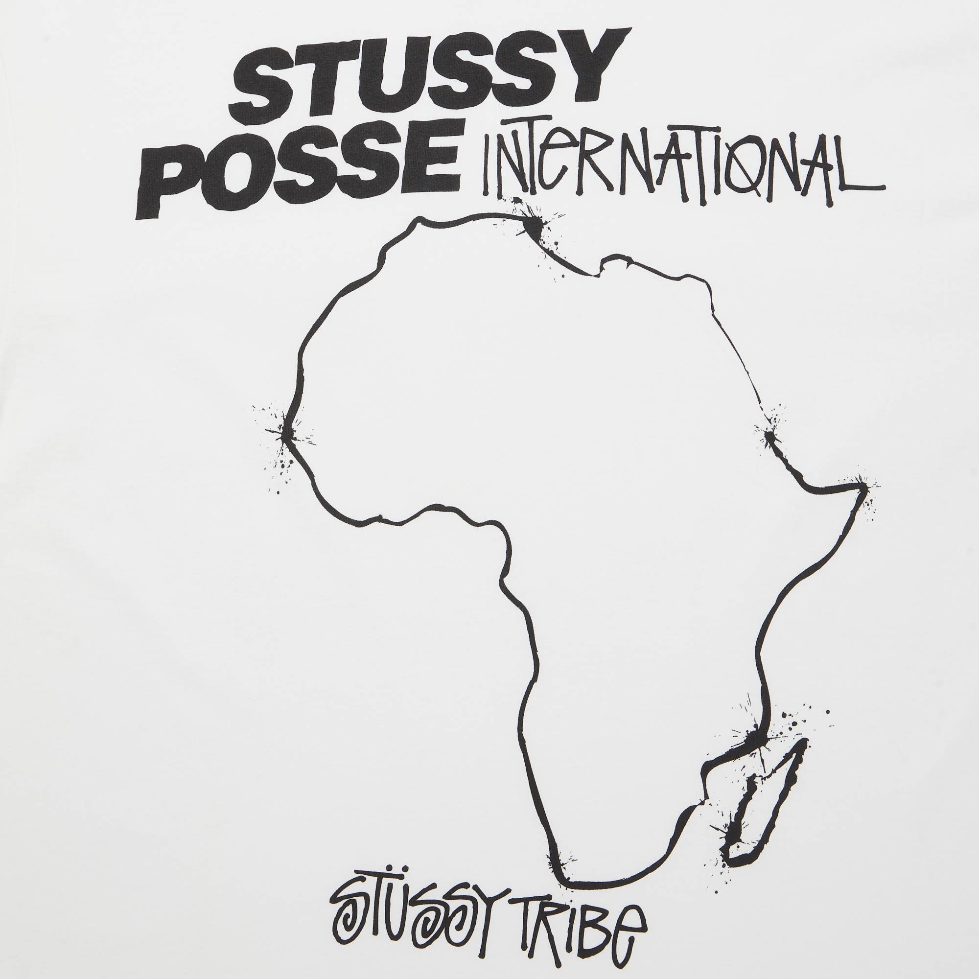 Stussy Posse International Tribe Tee 'White' - 3