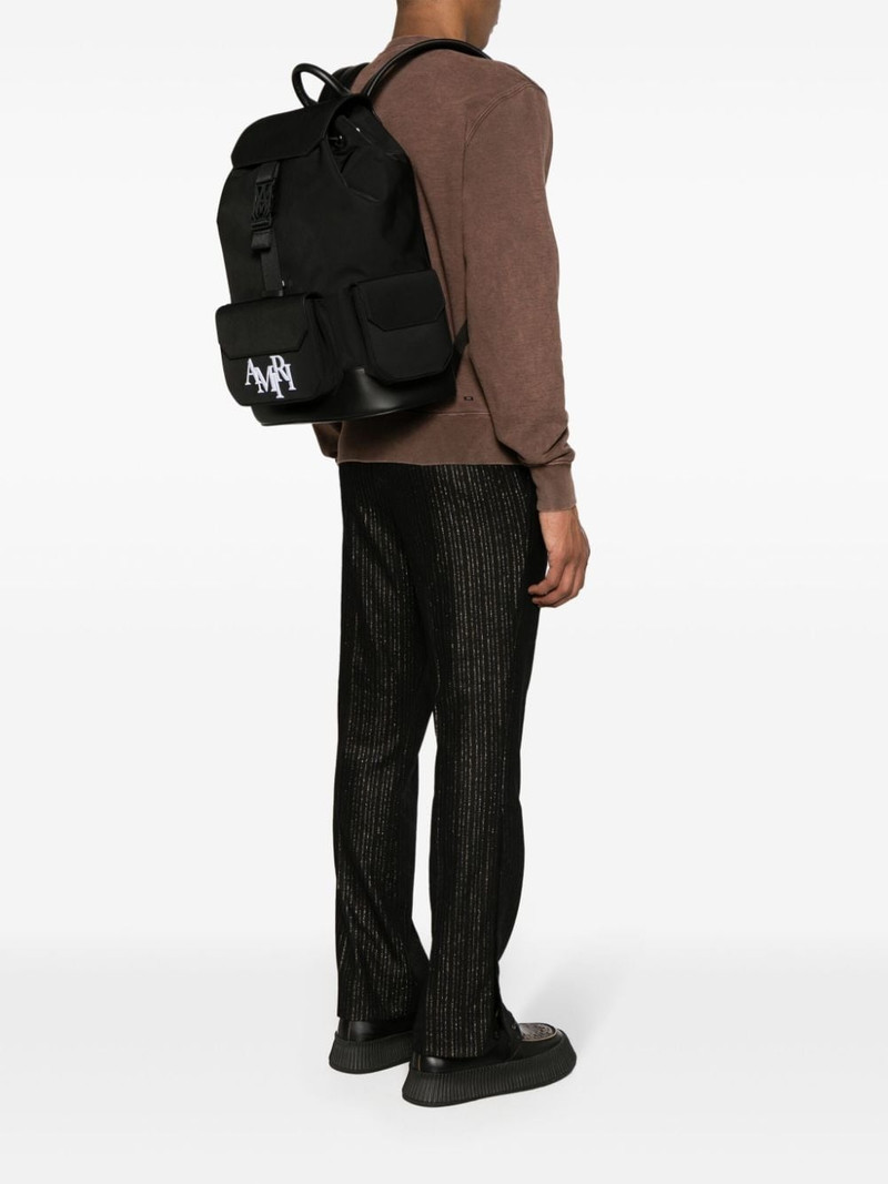 AMIRI Staggered logo-embroidered backpack outlook