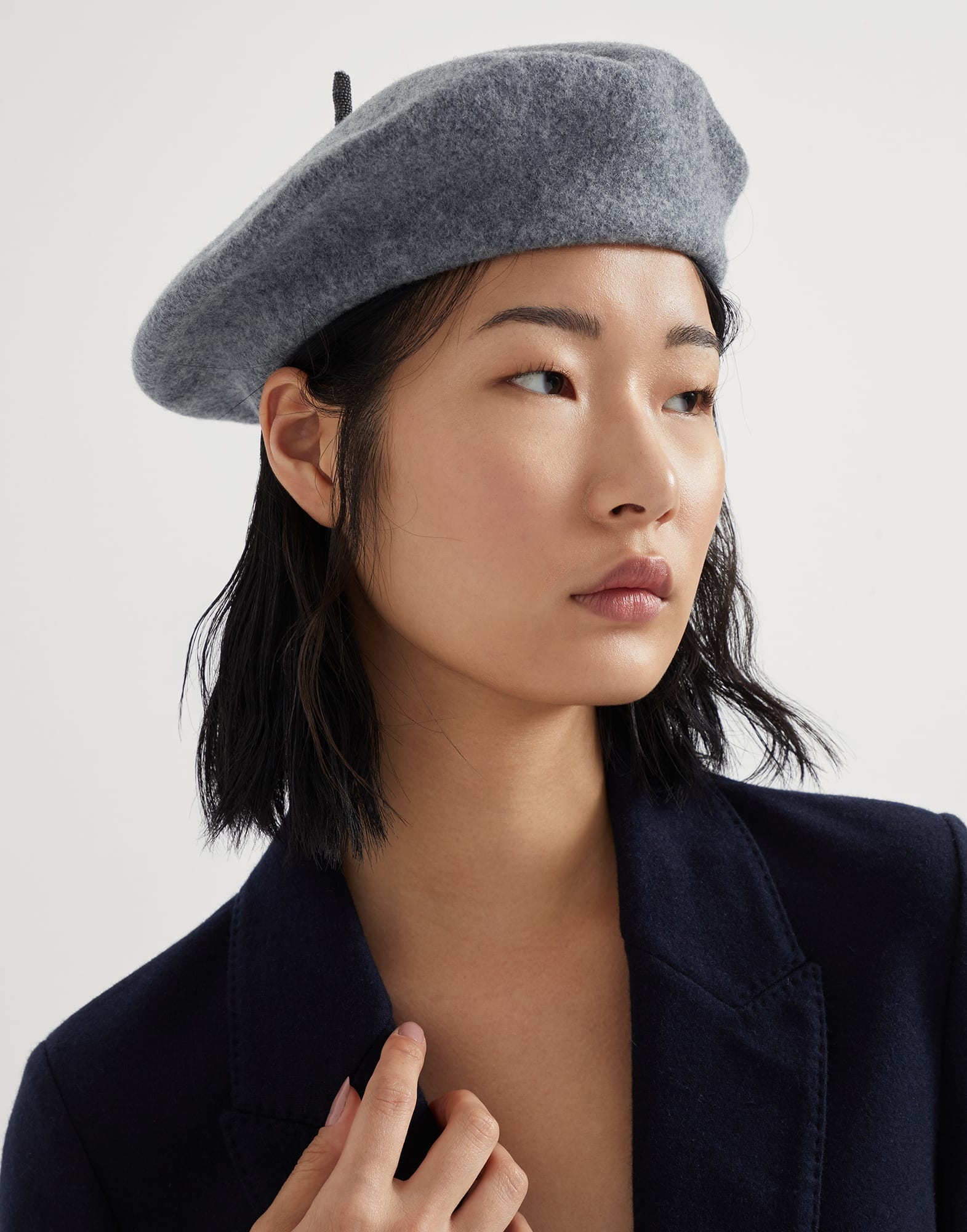 Wool beret with Precious detail - 3