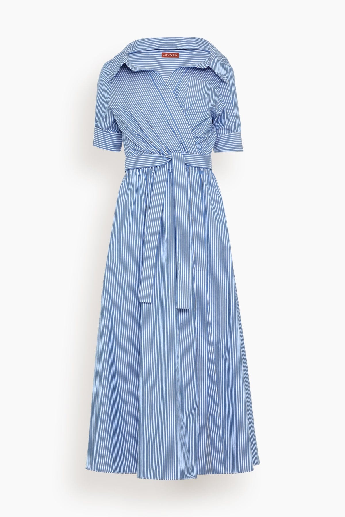 Lydia Dress in Tidal Blue Stripe - 1