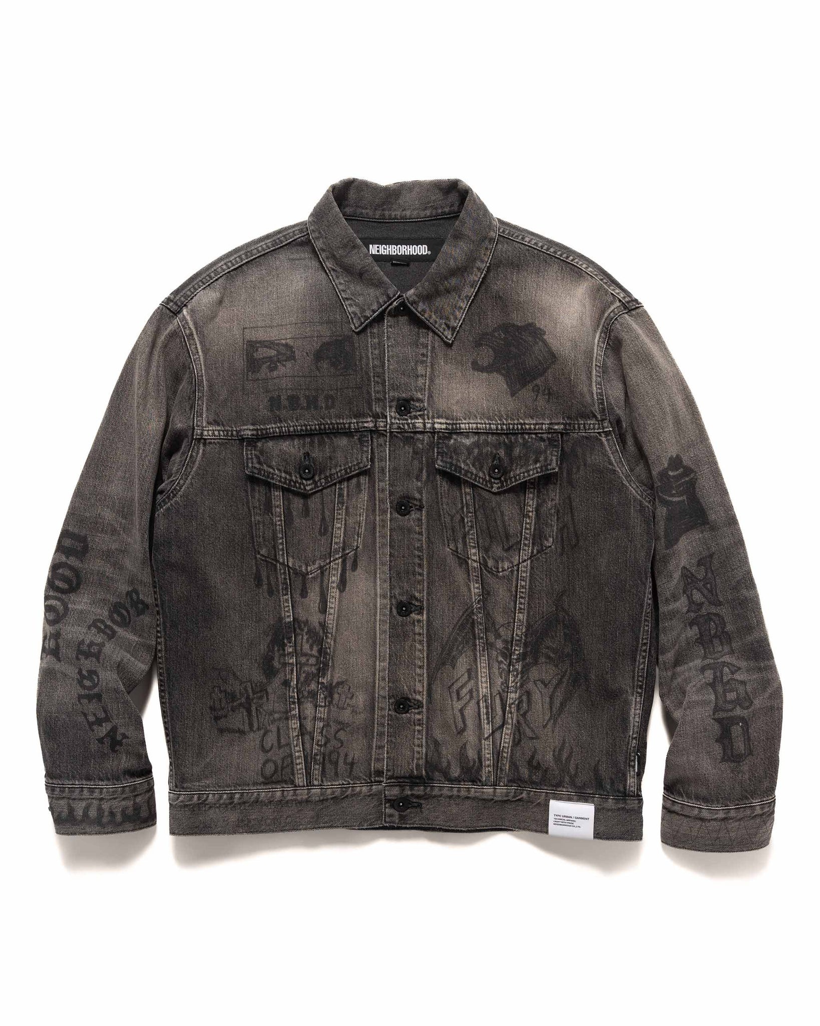 NEIGHBORHOOD Fade Denim Type-3 Jacket Black | havenshop | REVERSIBLE