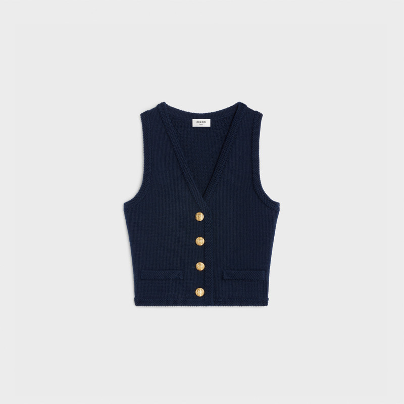 cropped vest in wool 1