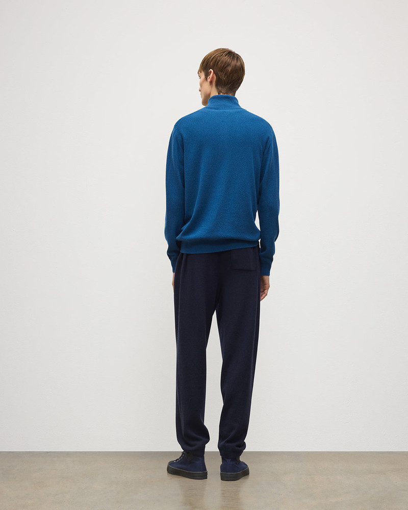 Lewis Dark Navy Tapered Cashmere Joggers 4