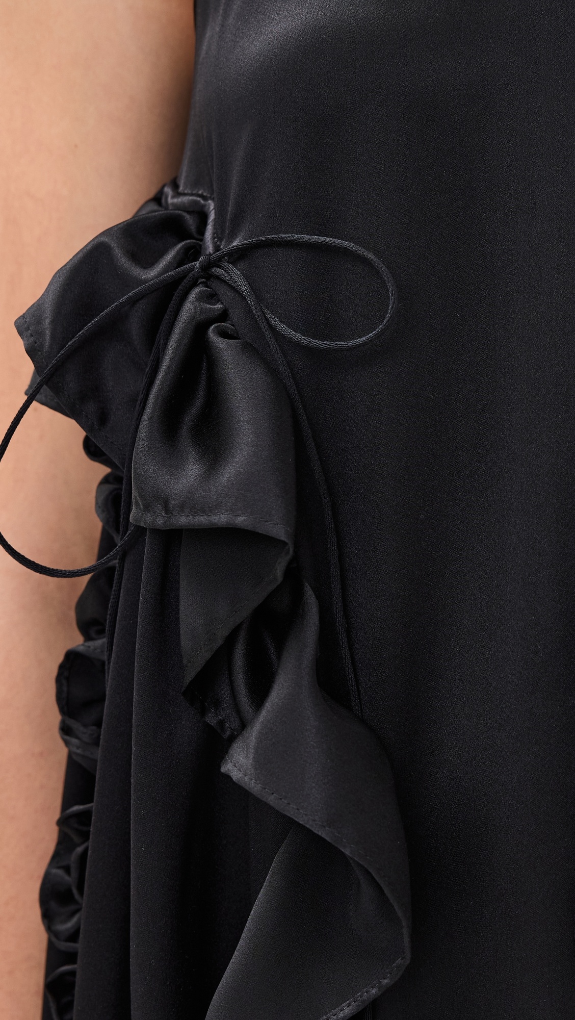 CECILIE BAHNSEN Opal Dress Satin Organza Black | shopbop