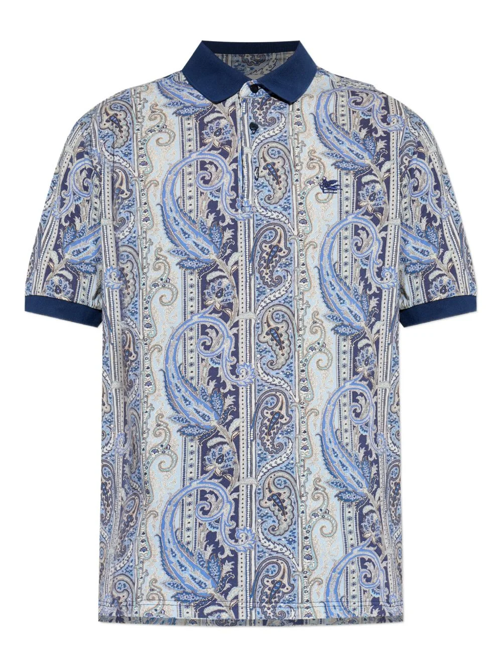 paisley- buttoned polo shirt - 1