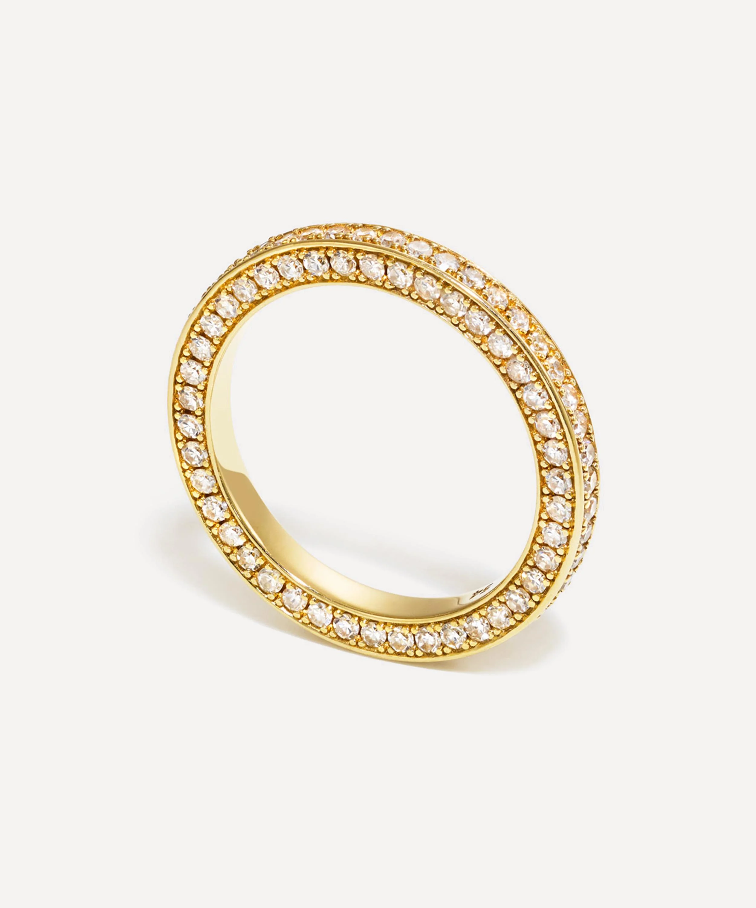 14ct Gold Triple Diamond Eternity Ring - 1