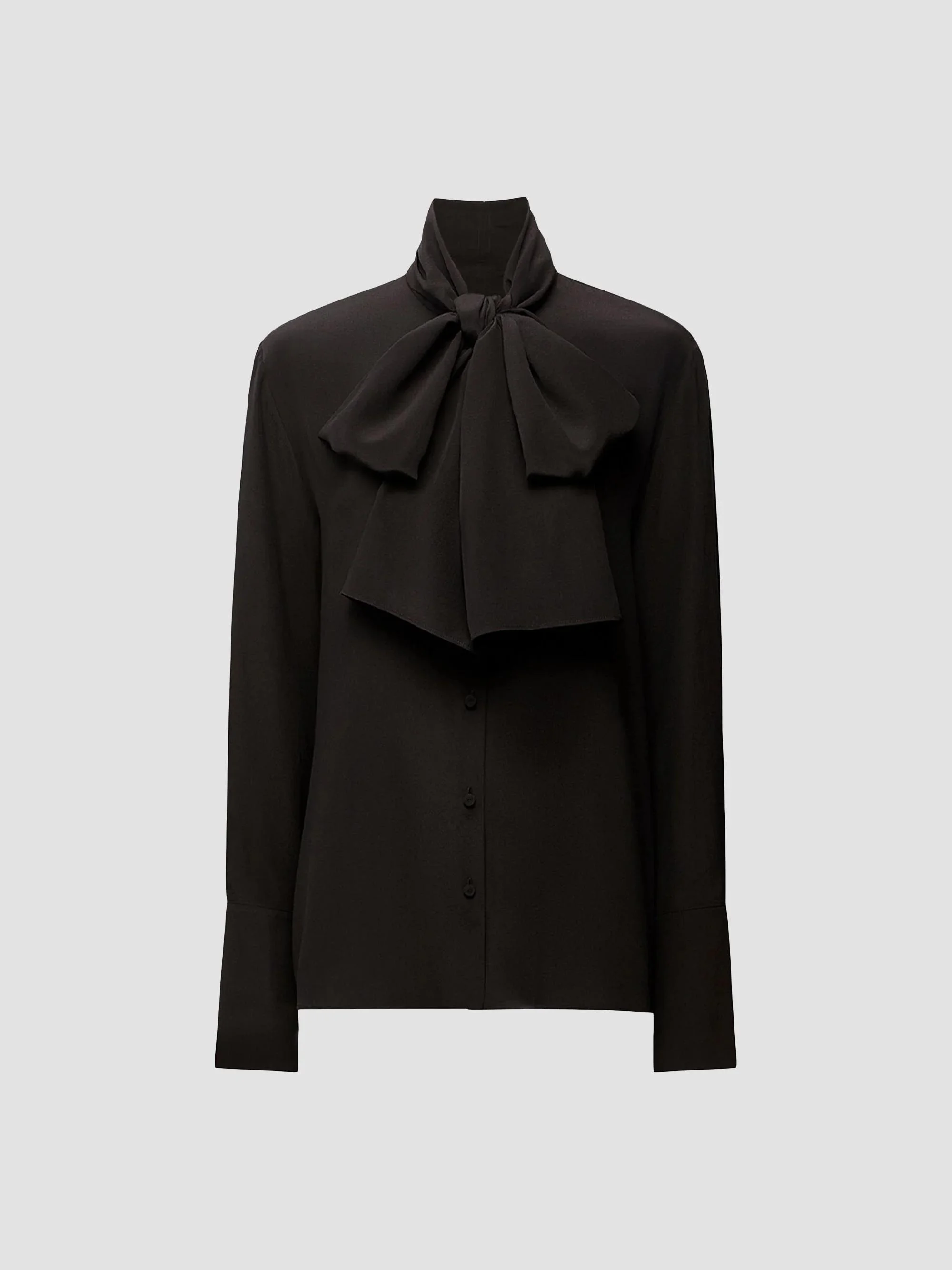 Women's Signature Bow Blouse - Black - 1