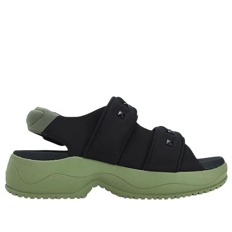 FILA (WMNS) FILA Puff Sandals 'Black Green' F12W321401FBO outlook