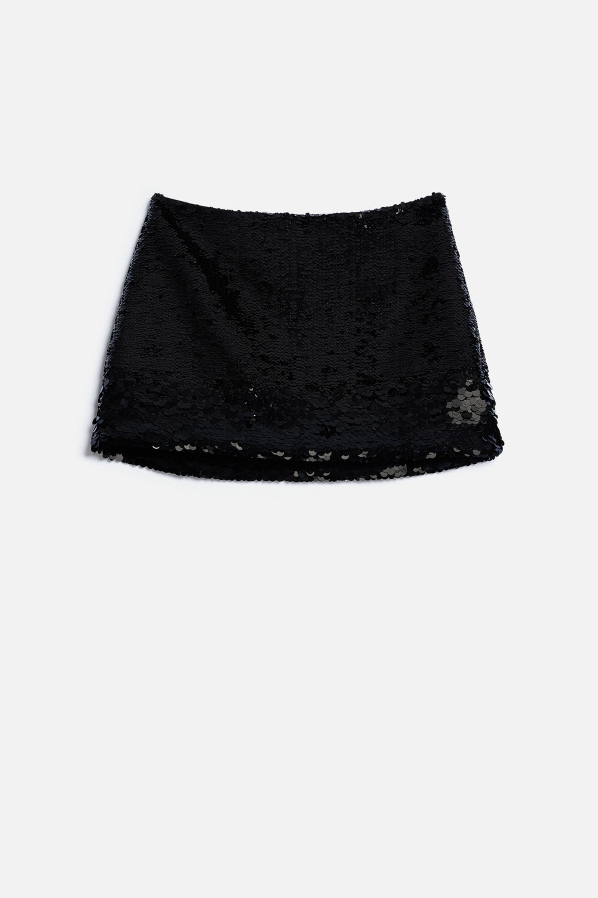 Sequined Embroidered Skirt - 1