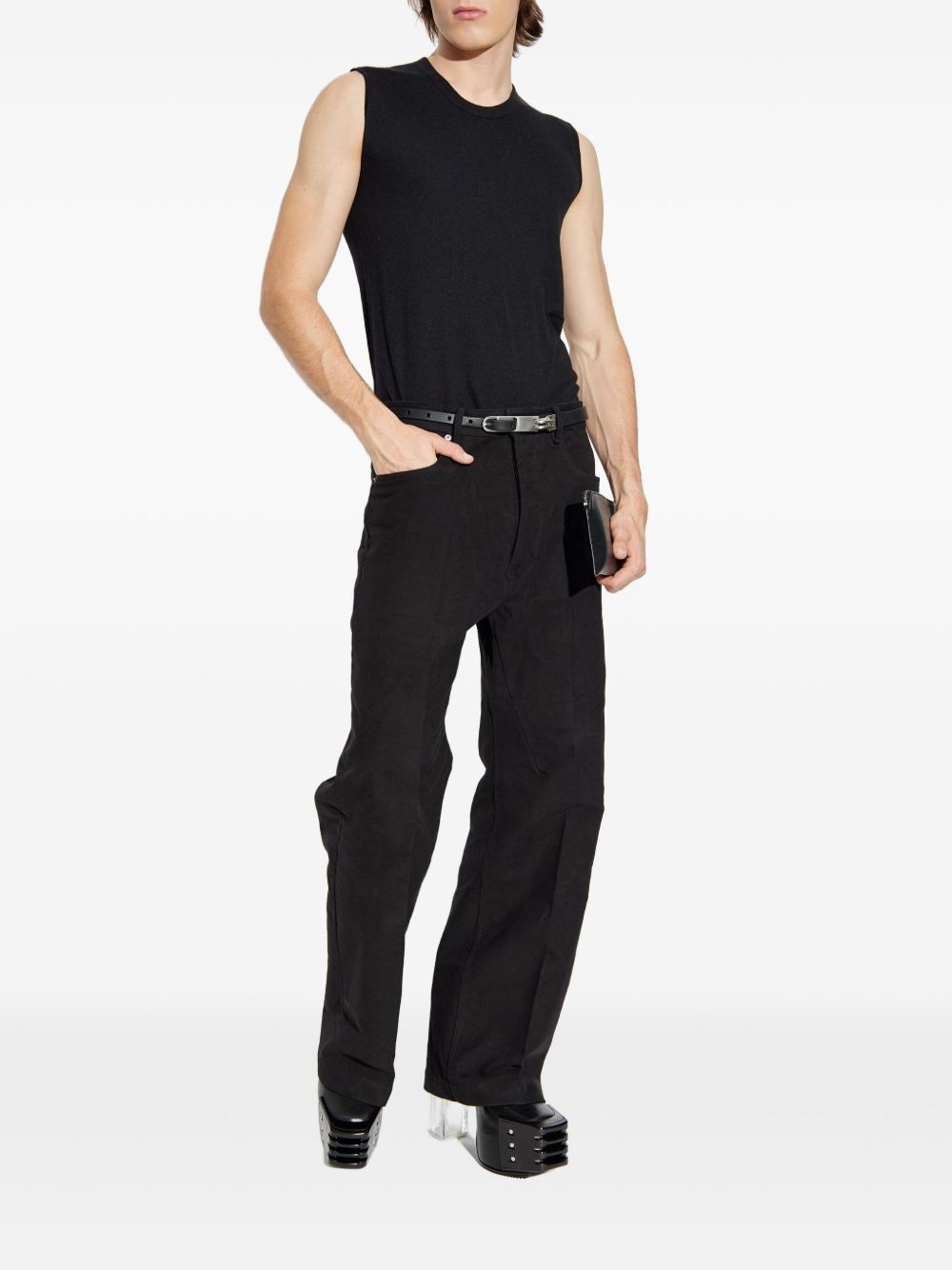 round-neck sleeveless vest - 2